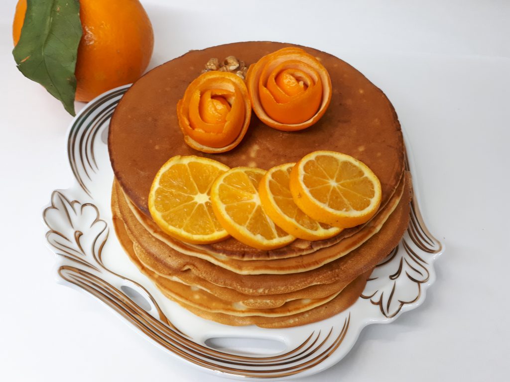 پنکیک وانیل و پرتقال- طرز تهیه پنکیک- مجله باسلام